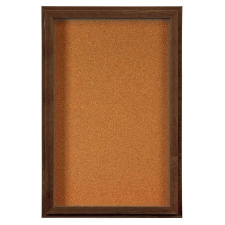 United Visual Products Indoor Enclosed Combo Board, 72"x36", Satin Frame/Burgundy & Pumice UVCB7236-BURGUN-PUMICE